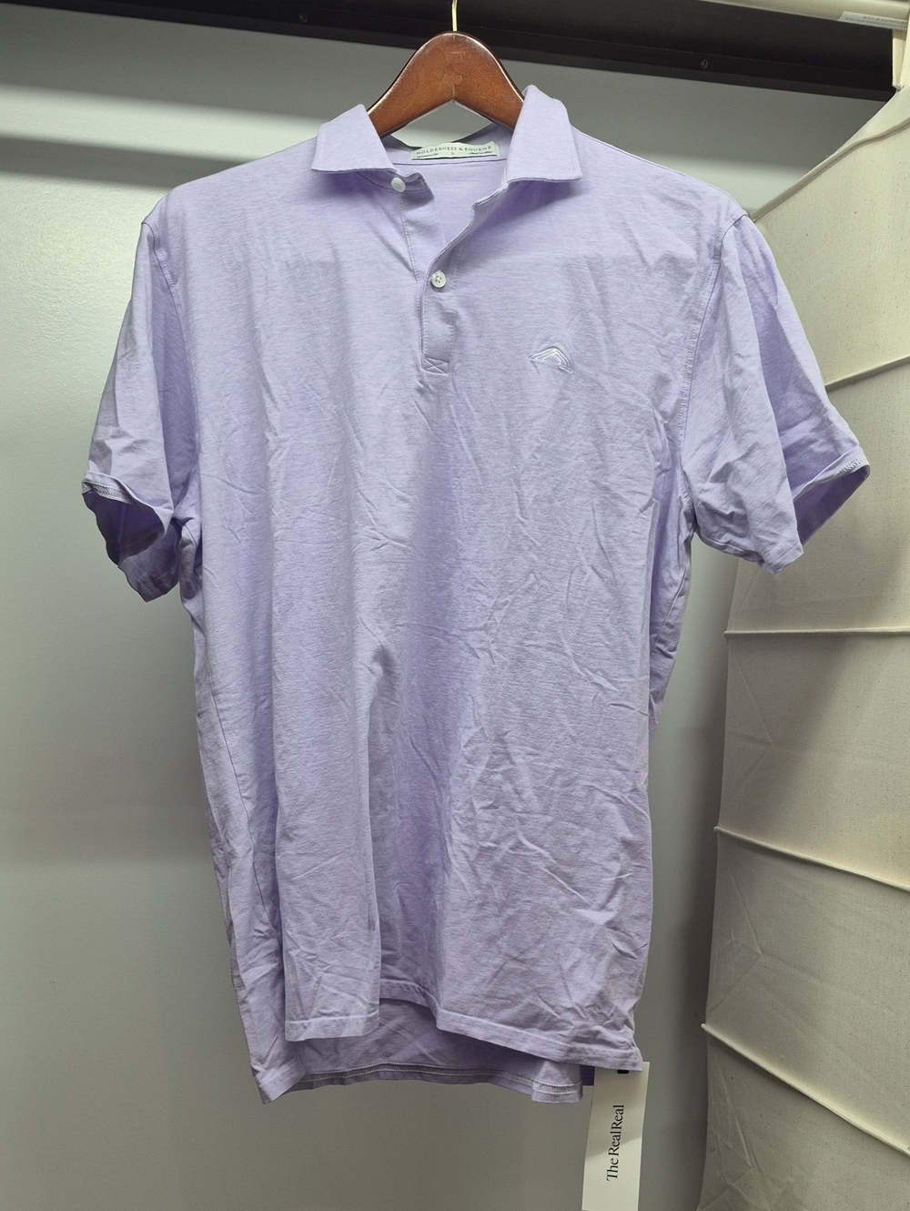 Men's Lavender Polo Shirt with Classic Two-Button Placket